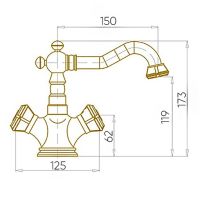 Товар: Смеситель для раковины Bronze de Luxe Royal 10218/1 Бронза - фото 3 Смеситель для раковины Bronze de Luxe Royal 10218/1 Бронза — фото 3, Смесители для раковины