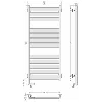 Электрический полотенцесушитель Сунержа Центурион 2.0 1200x500 L 15-5602-1250 Темный титан муар — фото 2, Электрические полотенцесушители