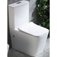 Унитаз компакт CeramaLux 2170AXMW Белый матовый с бачком и сиденьем Микролифт — фото 1, Напольные унитазы