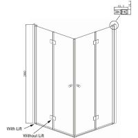 Товар: Душевой уголок Ambassador Nord 90х90 13011108 профиль Хром стекло прозрачное - фото 6 Душевой уголок Ambassador Nord 90х90 13011108 профиль Хром стекло прозрачное — фото 6, Квадратные душевые уголки
