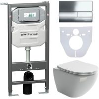 Комплект унитаза с инсталляцией Ceramicanova Metropol CN4002_1002CH_1000 с сиденьем Микролифт и клав — фото 1, Комплекты унитаз + инсталляция