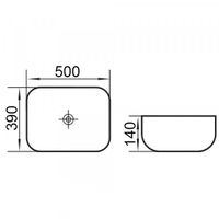 Раковина-чаша CeramaLux 50 2105 Черная матовая — фото 2, Раковины