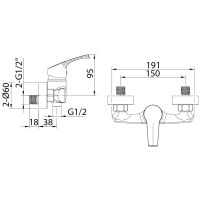 Смеситель для душа Milardo Sterm STESB00M03 Хром — фото 2, Для душа и ванны
