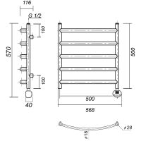 Товар: Электрический полотенцесушитель Domoterm Калипсо П5 500x500 АБР ER Античная бронза - фото 2 Электрический полотенцесушитель Domoterm Калипсо П5 500x500 АБР ER Античная бронза — фото 2, Электрические полотенцесушители