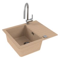 Товар: Мойка для кухни ALVEUS GRANITAL CADIT 10 BEIGE - G55 590 X 500 1X в комплекте с сифоном 1132823, арт-1132019.0 - фото 2 Мойка для кухни ALVEUS GRANITAL CADIT 10 BEIGE - G55 590 X 500 1X в комплекте с сифоном 1132823, арт-1132019.0 — фото 2, Кухонные мойки