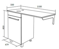 Столешница под раковину 1MarKa Wash 110 Ц0000004097 над стиральной машиной Белый глянец — фото 3, Столешницы под раковину