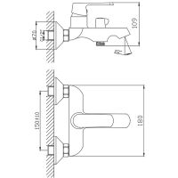 Товар: Смеситель для ванны Haiba HB60804 Белый Хром - фото 2 Смеситель для ванны Haiba HB60804 Белый Хром — фото 2, Для душа и ванны