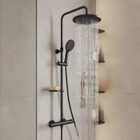 Товар: Душевая система Milardo Ideal Spa ILSBLTHM89 с термостатом Черная матовая - фото 2 Душевая система Milardo Ideal Spa ILSBLTHM89 с термостатом Черная матовая — фото 2, Душевые системы