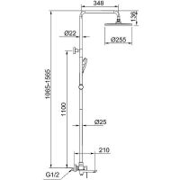 Душевая система Raglo R03.24.09 Графит матовый — фото 18, Душевые стойки