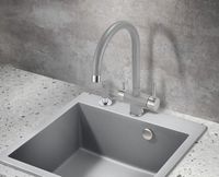 Смеситель для кухни Milacio Ultra MCU.554.GR Серый металлик — фото 4, Смесители для кухни