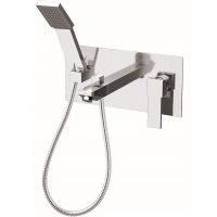 Смеситель для ванны Remer Qubica Q04 Хром — фото 1, Для душа и ванны