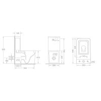 Унитаз компакт Iberica Blanca Toledo IB.TLD.121.1B1 с бачком и сиденьем Микролифт — фото 3, Напольные унитазы