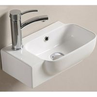 Товар: Раковина CeramaLux 40 78580R Белая глянцевая - фото 1 Раковина CeramaLux 40 78580R Белая глянцевая — фото 1, Мини-раковины