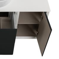 Шкафчик подвесной с одной дверцей, совместимый с базой под раковину CEZARES BELLAGIO 54863 grafite — фото 2, Шкафы для ванной