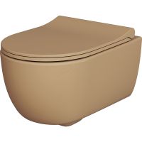 Товар: Унитаз Ambassador Abner 103T20501R подвесной Темно-бежевый матовый без сиденья - фото 10 Унитаз Ambassador Abner 103T20501R подвесной Темно-бежевый матовый без сиденья — фото 10, Подвесные унитазы