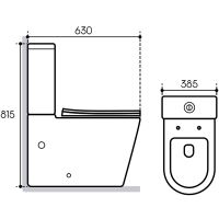 Унитаз компакт Aqueduto Cone AQDSCON10 с бачком и сиденьем Микролифт — фото 4, Напольные унитазы
