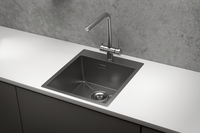 Granula-4600, СТАЛЬ САТИН, стальная кухонная мойка — фото 2, Кухонные мойки