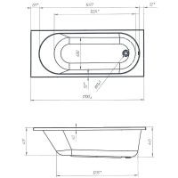 Акриловая ванна Creto Solly 170х70 18-17070 без гидромассажа — фото 2, Акриловые ванны