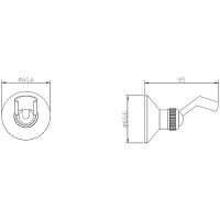 Держатель ручного душа ESKO SH105 Br Бронза Сатин — фото 4, Комплектующие для душевого оборудования