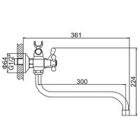 Товар: Смеситель для ванны Ledeme H12 2112L универсальный Хром - фото 2 Смеситель для ванны Ledeme H12 2112L универсальный Хром — фото 2, Для душа и ванны