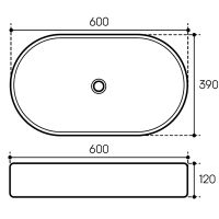 Раковина-чаша Aqueduto Espiral 60 ESP0230 Серая матовая — фото 5, Раковины накладные