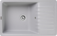 GRANFEST Мойка QUARZ 72 1-чаша+крыло 760*480мм серый арт.GF-ZW- — фото 1, Кухонные мойки