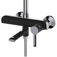 Товар: Душевая система Haiba Черный Хром арт-HB24805-7 - фото 2 Душевая система Haiba Черный Хром арт-HB24805-7 — фото 2, Душевые стойки