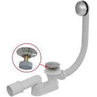 Слив-перелив Alcaplast A507CKM-100 Click-Clack Хром — фото 1, Сливы-переливы