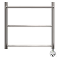 Полотенцесушитель электрический Point Афина PN04155PE П2 500x500 с полкой левый/правый, хром — фото 1, Электрические полотенцесушители