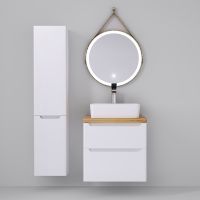 Столешница под раковину Jorno Wood 60 Wood.06.60/LW Светлое дерево — фото 10, Столешницы под раковину