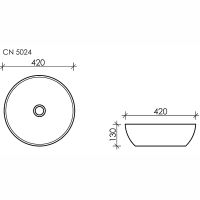 Раковина-чаша Ceramicanova Element 42 CN5024 Белая — фото 17, Раковины накладные
