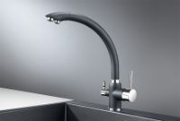 Granula-2167, ШВАРЦ (чёрный металлик), СМЕСИТЕЛЬ КУХОННЫЙ — фото 1, Смесители для кухни