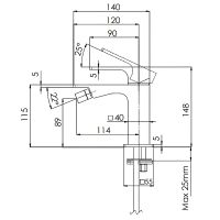 Смеситель для биде Remer Absolute Золото брашированное арт-AU22BG — фото 2, Смесители для биде