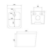 Товар: Биде Iddis Bild BILRW02i82 подвесное Белое - фото 2 Биде Iddis Bild BILRW02i82 подвесное Белое — фото 2, Биде