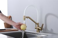 Смеситель для кухни Raglo R80.62.03 Золото матовое Белый — фото 7, Смесители для кухни