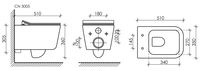 Унитаз Ceramicanova New Day CN3005 подвесной с сиденьем Микролифт — фото 20, Подвесные унитазы