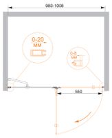 Товар: Душевая дверь CEZARES BERGAMO-W-B-12-100-C-Cr-L - фото 2 Душевая дверь CEZARES BERGAMO-W-B-12-100-C-Cr-L — фото 2, Распашные душевые двери