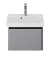 Тумба Luxury, 55 см, подвесная, 1 ящик, серый базальт — фото 5, Тумбы под раковину