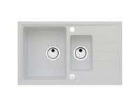 Мойка для кухни INTERMEZZO 30 GRANITAL CARBON - G91 620X 80X200 1X в компл.с сифоном 1117292, — фото 1, Кухонные мойки