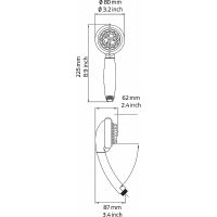Ручной душ Ridder Manaus 91100 Хром — фото 2, Лейки для душа