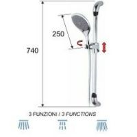 Душевой гарнитур Remer 313318R Хром — фото 2, Душевые гарнитуры