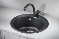 Товар: Granula-4802, ЧЁРНЫЙ, кухонная мойка, СтандАРТ кварц - фото 2 Granula-4802, ЧЁРНЫЙ, кухонная мойка, СтандАРТ кварц — фото 2, Кухонные мойки