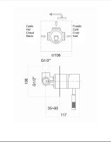 Товар: Смеситель для душа Fiore Xenon Черный арт-44NN7515 - фото 2 Смеситель для душа Fiore Xenon Черный арт-44NN7515 — фото 2, Смеситель для душа