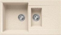 Кухонная мойка Polygran BRIG-870 (№327 Кремовый) — фото 1, Кухонные мойки
