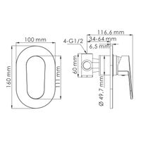 Donau 5351 Смеситель для душа — фото 4, Смеситель для душа