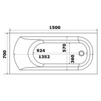 Товар: Акриловая ванна Creto Scala 150х70 1-1156 без гидромассажа - фото 4 Акриловая ванна Creto Scala 150х70 1-1156 без гидромассажа — фото 4, Ванны
