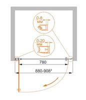 Товар: Душевая дверь CEZARES ELENA-W-B-1-90-P-Cr-L - фото 3 Душевая дверь CEZARES ELENA-W-B-1-90-P-Cr-L — фото 3, Душевые двери в нишу