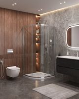 Душевой уголок CEZARES MOLVENO-R-1-90-C-Cr-IV — фото 1, Душевые уголки четверть круга