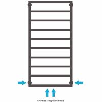 Водяной полотенцесушитель Сунержа Канцлер 1000х500 00-0254-1050 Хром — фото 3, Водяные полотенцесушители