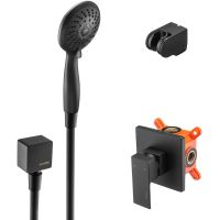 Смеситель для душа Swedbe Platta 5550B Черный матовый — фото 7, Смеситель для душа